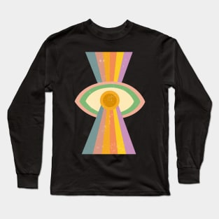 Retro Trippy Rainbow Eye Long Sleeve T-Shirt